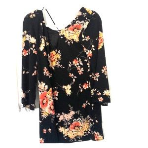 Black Floral Dress (Small)